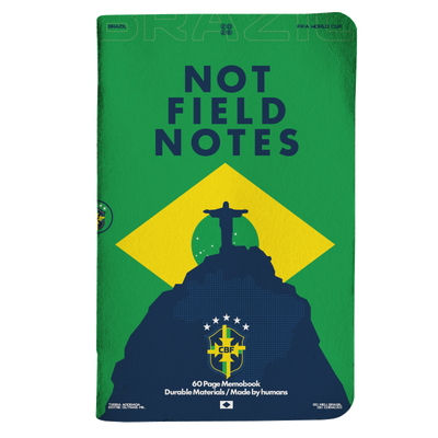 Brazil football notebook cover in yellow and green team colors