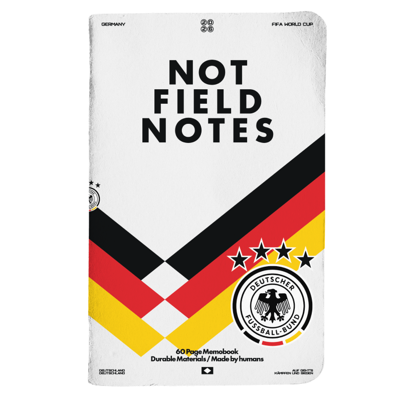 Germany football notebook cover with Die Mannschaft team colors and crest