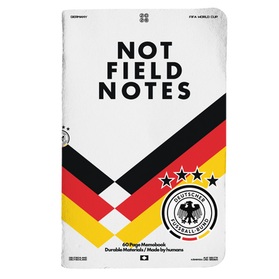 Germany football notebook cover with Die Mannschaft team colors and crest